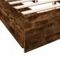 vidaXL Bettgestell mit Schubladen Räuchereiche 160x200cm Holzwerkstoff vidaXL Bettgestell mit Schubladen Räuchereiche 160x200cm Holzwerkstoff