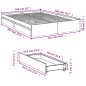 vidaXL Bettgestell mit Schubladen Räuchereiche 160x200cm Holzwerkstoff vidaXL Bettgestell mit Schubladen Räuchereiche 160x200cm Holzwerkstoff
