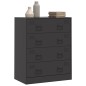 vidaXL Sideboard Schwarz 67x39x83 cm Stahl vidaXL Sideboard Schwarz 67x39x83 cm Stahl