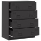 vidaXL Sideboard Schwarz 67x39x83 cm Stahl vidaXL Sideboard Schwarz 67x39x83 cm Stahl