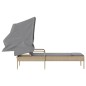 vidaXL Sonnenliege mit Dach Beige Poly Rattan vidaXL Sonnenliege mit Dach Beige Poly Rattan