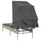 vidaXL Sonnenliege mit Dach Hellgrau Poly Rattan vidaXL Sonnenliege mit Dach Hellgrau Poly Rattan