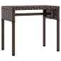 vidaXL Sonnenliege mit Dach und Tisch Braun Poly Rattan vidaXL Sonnenliege mit Dach und Tisch Braun Poly Rattan