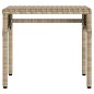 vidaXL Sonnenliege mit Dach und Tisch Beige Poly Rattan vidaXL Sonnenliege mit Dach und Tisch Beige Poly Rattan