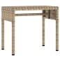 vidaXL Sonnenliege mit Dach und Tisch Beige Poly Rattan vidaXL Sonnenliege mit Dach und Tisch Beige Poly Rattan