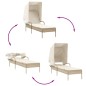 vidaXL Sonnenliege mit Dach und Tisch Beige Poly Rattan vidaXL Sonnenliege mit Dach und Tisch Beige Poly Rattan