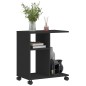 vidaXL Beistelltisch mit Rollen Schwarz 50x30x55 cm Holzwerkstoff vidaXL Beistelltisch mit Rollen Schwarz 50x30x55 cm Holzwerkstoff