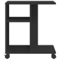 vidaXL Beistelltisch mit Rollen Schwarz 50x30x55 cm Holzwerkstoff vidaXL Beistelltisch mit Rollen Schwarz 50x30x55 cm Holzwerkstoff