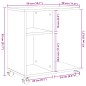 vidaXL Beistelltisch mit Rollen Schwarz 50x30x55 cm Holzwerkstoff vidaXL Beistelltisch mit Rollen Schwarz 50x30x55 cm Holzwerkstoff