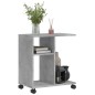 vidaXL Beistelltisch mit Rollen Betongrau 50x30x55 cm Holzwerkstoff vidaXL Beistelltisch mit Rollen Betongrau 50x30x55 cm Holzwerkstoff