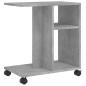 vidaXL Beistelltisch mit Rollen Betongrau 50x30x55 cm Holzwerkstoff vidaXL Beistelltisch mit Rollen Betongrau 50x30x55 cm Holzwerkstoff