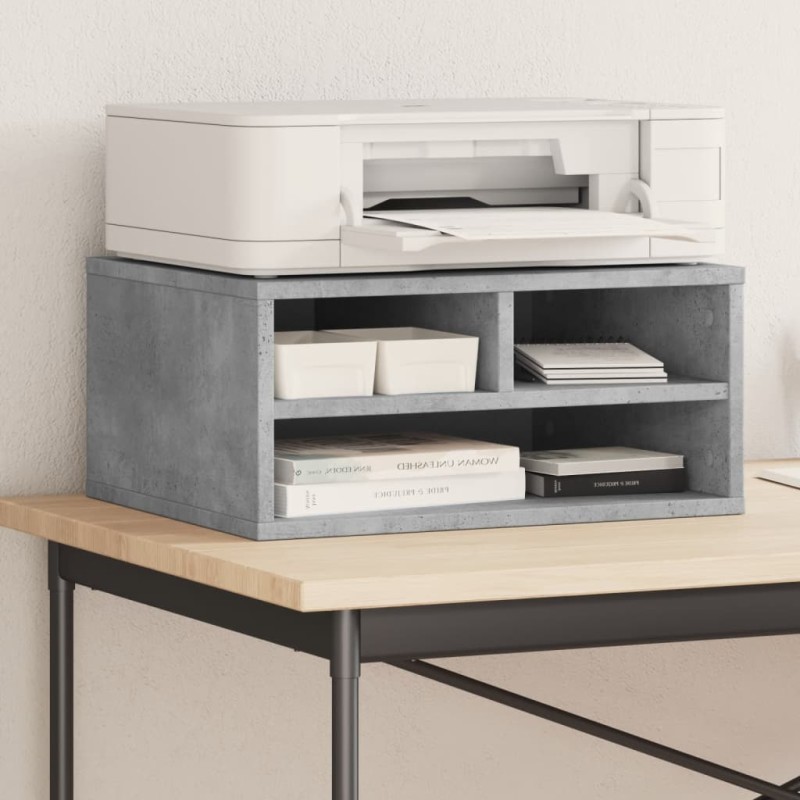 vidaXL Druckerständer Betongrau 49x40x22,5 cm Holzwerkstoff vidaXL Druckerständer Betongrau 49x40x22,5 cm Holzwerkstoff