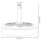 vidaXL Sonnenschirmständer für Ø38/48 mm Mast 25 kg Rund vidaXL Sonnenschirmständer für Ø38/48 mm Mast 25 kg Rund