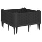 vidaXL Pflanzkasten mit Erdspießen Schwarz 42,5x42,5x28,5 cm PP vidaXL Pflanzkasten mit Erdspießen Schwarz 42,5x42,5x28,5 cm PP