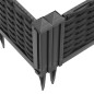 vidaXL Pflanzkasten mit Erdspießen Schwarz 42,5x42,5x28,5 cm PP vidaXL Pflanzkasten mit Erdspießen Schwarz 42,5x42,5x28,5 cm PP