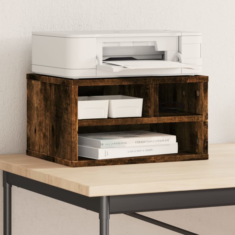 vidaXL Druckerständer Räuchereiche 40x32x22,5 cm Holzwerkstoff vidaXL Druckerständer Räuchereiche 40x32x22,5 cm Holzwerkstoff