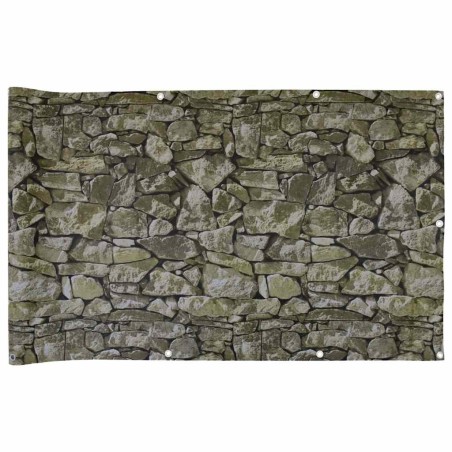 vidaXL Balkon-Sichtschutz Steinoptik 1000x75 cm PVC