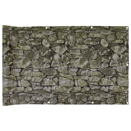 vidaXL Balkon-Sichtschutz Steinoptik 700x75 cm PVC