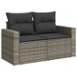vidaXL 9-tlg. Garten-Sofagarnitur mit Kissen Grau Poly Rattan vidaXL 9-tlg. Garten-Sofagarnitur mit Kissen Grau Poly Rattan