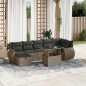 vidaXL 8-tlg. Garten-Sofagarnitur mit Kissen Grau Poly Rattan vidaXL 8-tlg. Garten-Sofagarnitur mit Kissen Grau Poly Rattan
