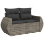 vidaXL 8-tlg. Garten-Sofagarnitur mit Kissen Grau Poly Rattan vidaXL 8-tlg. Garten-Sofagarnitur mit Kissen Grau Poly Rattan