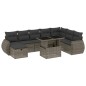vidaXL 9-tlg. Garten-Sofagarnitur mit Kissen Grau Poly Rattan vidaXL 9-tlg. Garten-Sofagarnitur mit Kissen Grau Poly Rattan