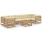 vidaXL 8-tlg Garten-Lounge-Set mit Kissen Honigbraun Massivholz Kiefer vidaXL 8-tlg Garten-Lounge-Set mit Kissen Honigbraun Massivholz Kiefer