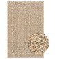 vidaXL Teppich ZIZUR 240x340 cm Jute-Optik Indoor und Outdoor vidaXL Teppich ZIZUR 240x340 cm Jute-Optik Indoor und Outdoor