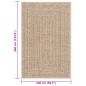 vidaXL Teppich ZIZUR 240x340 cm Jute-Optik Indoor und Outdoor vidaXL Teppich ZIZUR 240x340 cm Jute-Optik Indoor und Outdoor