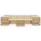 vidaXL 8-tlg Garten-Lounge-Set mit Kissen Honigbraun Massivholz Kiefer vidaXL 8-tlg Garten-Lounge-Set mit Kissen Honigbraun Massivholz Kiefer