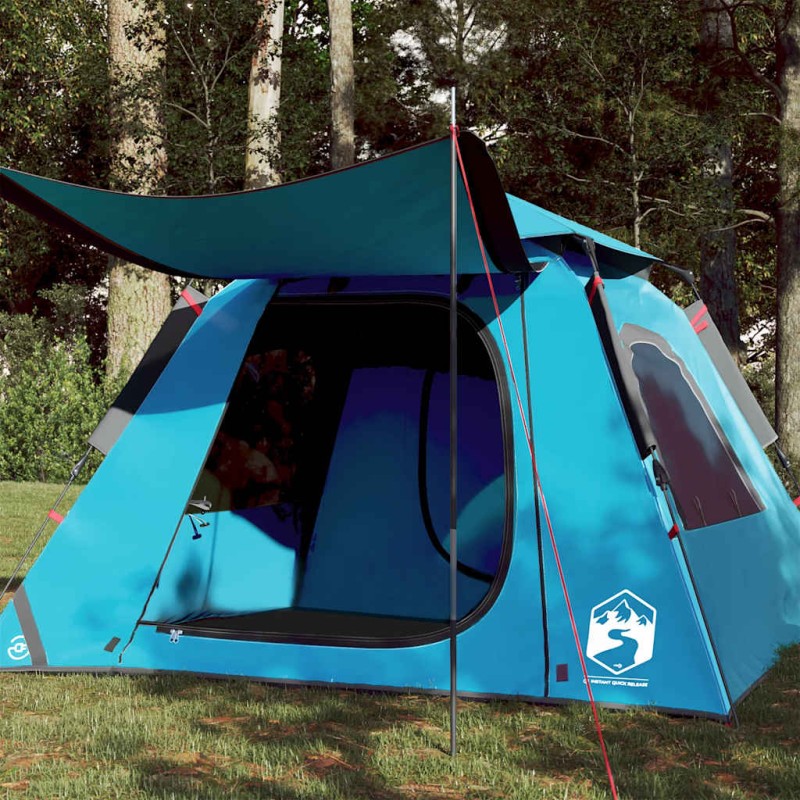 vidaXL Kuppel-Campingzelt 4 Personen Blau Quick Release vidaXL Kuppel-Campingzelt 4 Personen Blau Quick Release