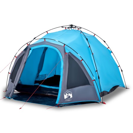 vidaXL Kuppel-Campingzelt 3 Personen Blau Quick Release