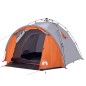 vidaXL Kuppel-Campingzelt 3 Personen Grau und Orange Quick Release vidaXL Kuppel-Campingzelt 3 Personen Grau und Orange Quick Release
