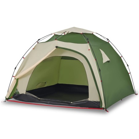 vidaXL Kuppel-Campingzelt 4 Personen Grün Quick Release