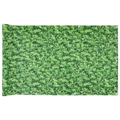 vidaXL Balkon-Sichtschutz Pflanzen-Optik Grün 400x75 cm PVC