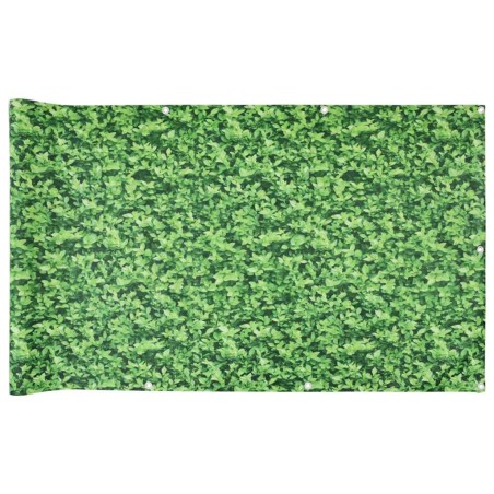 vidaXL Balkon-Sichtschutz Pflanzen-Optik Grün 400x75 cm PVC
