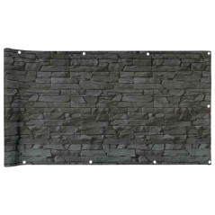 vidaXL Balkon-Sichtschutz Steinoptik Grau 1000x75 cm PVC