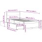 vidaXL Massivholzbett ohne Matratze 90x200 Kiefernholz