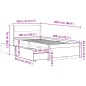 vidaXL Massivholzbett ohne Matratze Weiß 100x200 cm Kiefernholz vidaXL Massivholzbett ohne Matratze Weiß 100x200 cm Kiefernholz