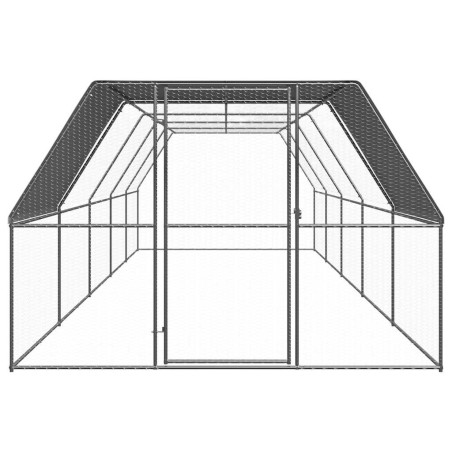 vidaXL Hühnerkäfig 3x10x2 m Verzinkter Stahl