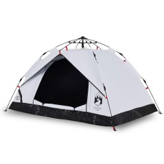 vidaXL Kuppel-Campingzelt 2 Personen Weiß Verdunkelt Quick Release
