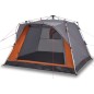 vidaXL Campingzelt 4 Personen Grau und Orange Quick Release vidaXL Campingzelt 4 Personen Grau und Orange Quick Release