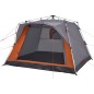 vidaXL Campingzelt 4 Personen Grau und Orange Quick Release vidaXL Campingzelt 4 Personen Grau und Orange Quick Release