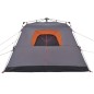 vidaXL Campingzelt 4 Personen Grau und Orange Quick Release vidaXL Campingzelt 4 Personen Grau und Orange Quick Release