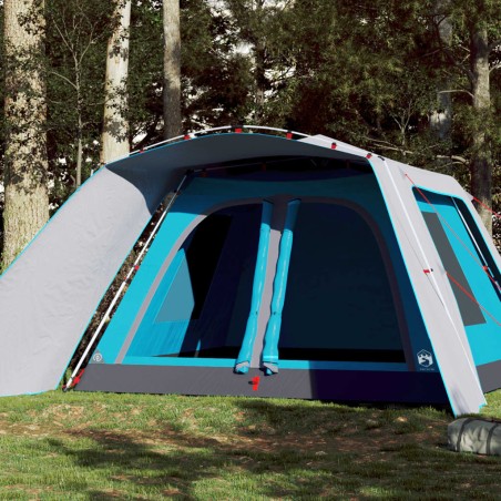 vidaXL Familienzelt mit Vorzelt 9 Personen Blau Quick Release