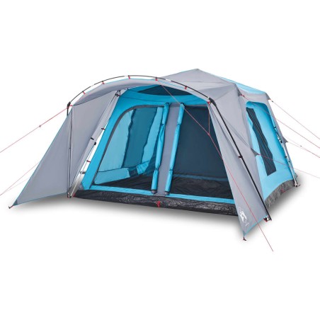 vidaXL Familienzelt mit Vorzelt 9 Personen Blau Quick Release