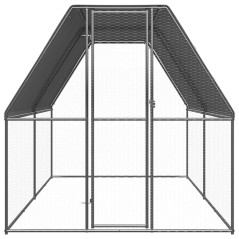 vidaXL Hühnerkäfig 2x4x2 m Verzinkter Stahl