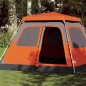 vidaXL Kuppel-Familienzelt 6 Personen Grau und Orange Quick Release vidaXL Kuppel-Familienzelt 6 Personen Grau und Orange Quick Release