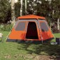 vidaXL Kuppel-Familienzelt 6 Personen Grau und Orange Quick Release vidaXL Kuppel-Familienzelt 6 Personen Grau und Orange Quick Release