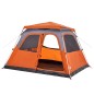 vidaXL Kuppel-Familienzelt 6 Personen Grau und Orange Quick Release vidaXL Kuppel-Familienzelt 6 Personen Grau und Orange Quick Release